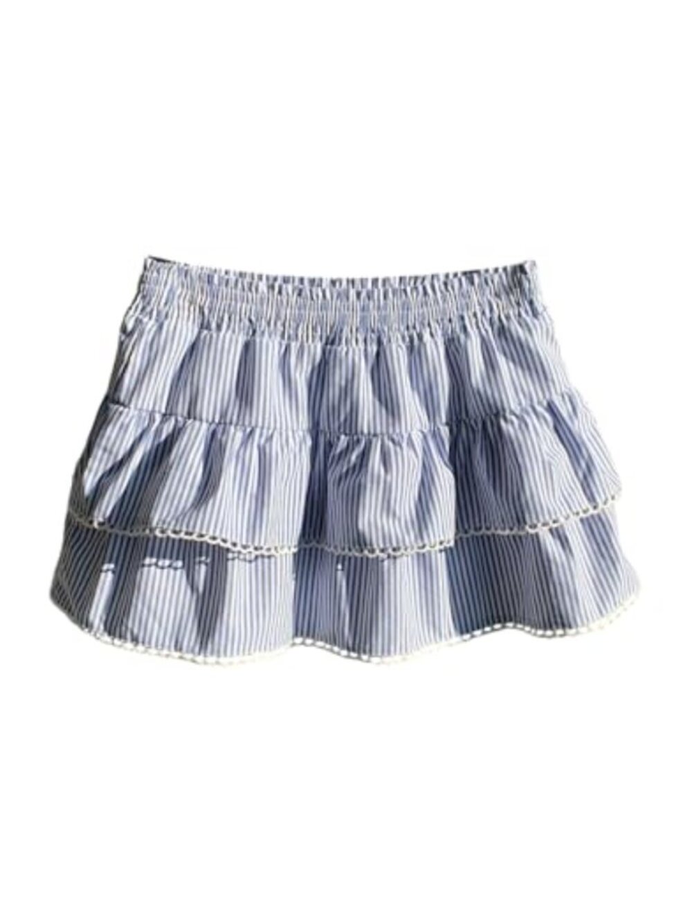 Women's Summer Ruffle Mini Skirt Tiered Layered Smocked Low Rise Boho Flowy
